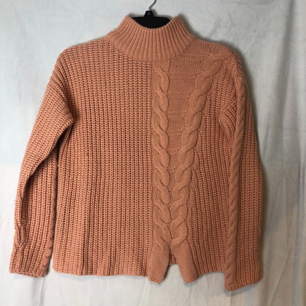 Women's Size Medium Turtle Neck Knitted Sweater By Poof Apparel.         6